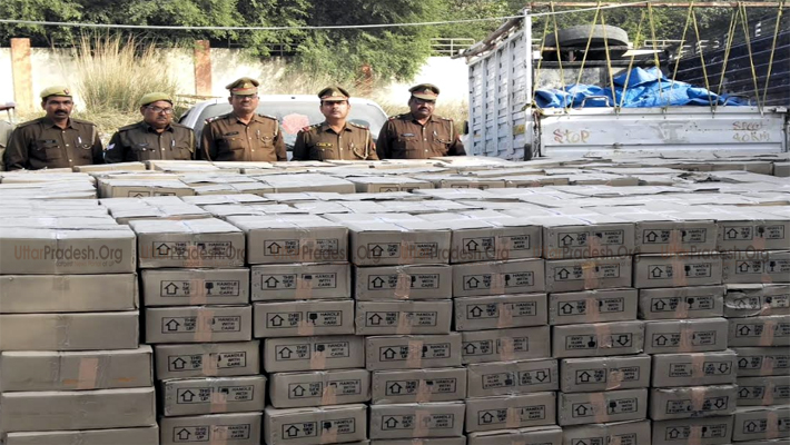 Para Police Caught 916 Boxes of Liquor Laden DCM Worth Rs 32 Lakh