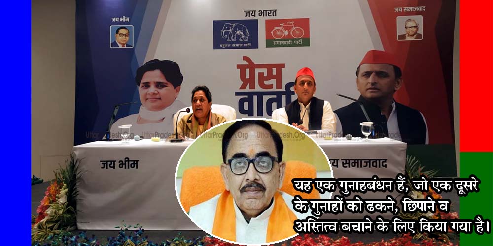 SP-BSP Alliance is 'Gunah Bandhan' - Dr. Mahendra Nath Pandey