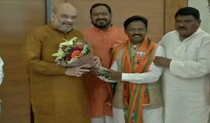 Former minister in Orissa Balabhadra majhi joined BJP today
