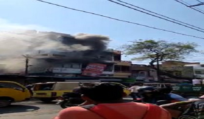 A fire in Babganj town of Kotwali in Pratapgarh region