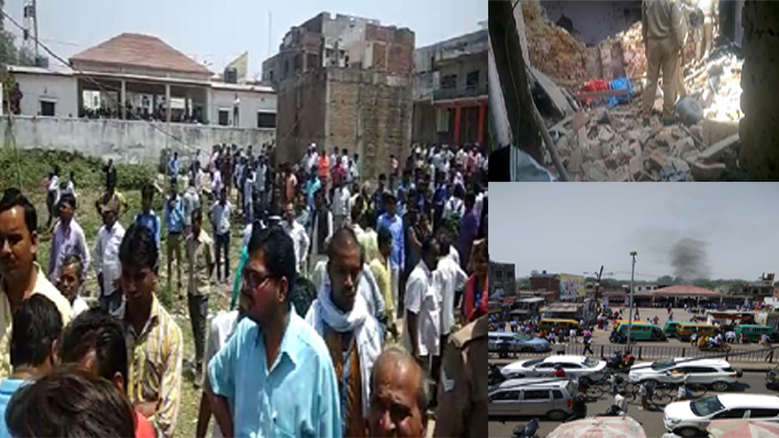 Blast in Illegal Crackers Factory in Mohanlalganj Lucknow