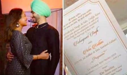 Neha Kakkar And Rohanpreet Singh's Wedding Invitation Card Gets Leaked